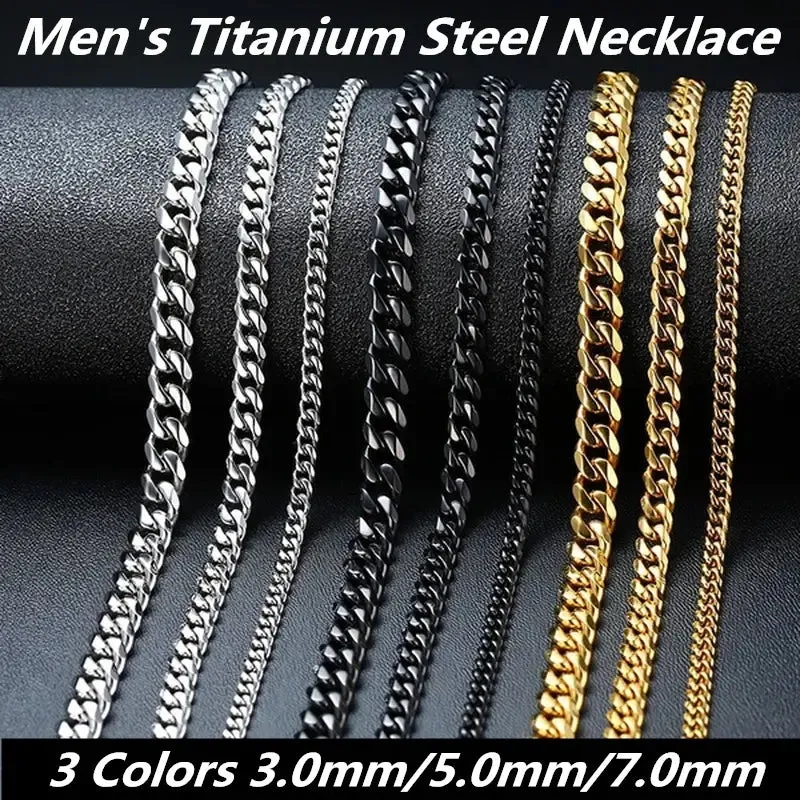 Men's Cuban Link Chain Necklace Hip Hop Style