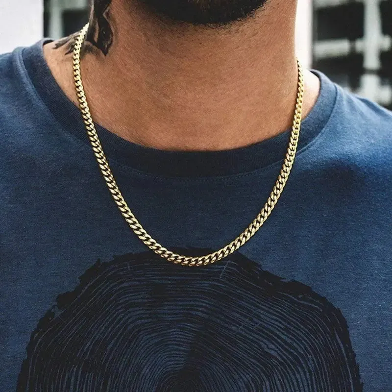 Men's Cuban Link Chain Necklace Hip Hop Style