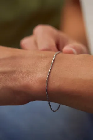 Men's Thin Box Chain Bracelet