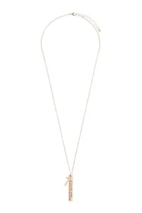 Message "For God" Charm Pendant Necklace Matte Gold - Pack of 6