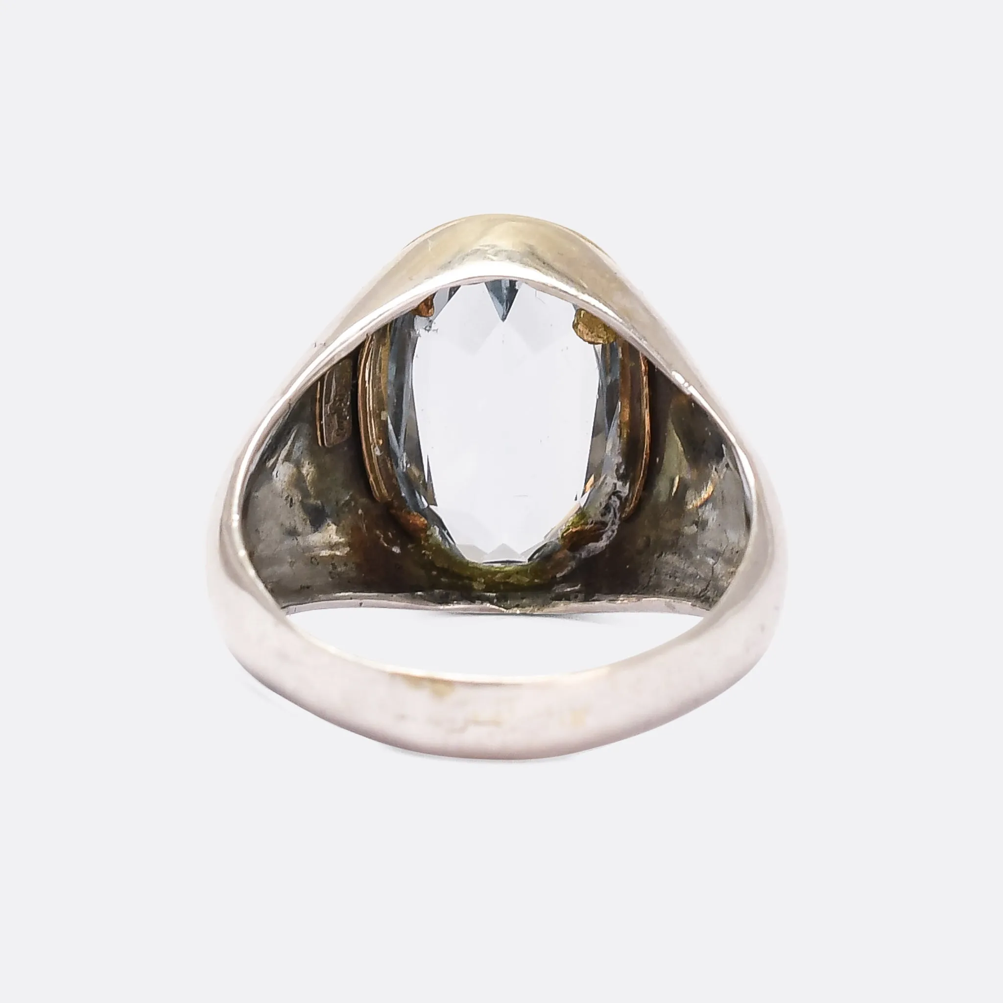 Mid-Century Aquamarine Signet Ring