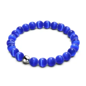 Midnight Watch | .925 Sterling Silver | Cheshire Glass Bracelet