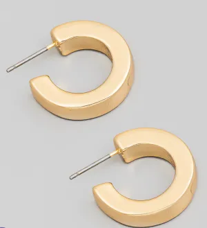 Mini C Hoop Earrings