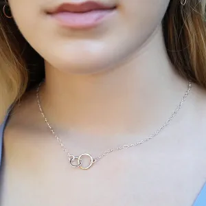 Mini Interlocking Pendant - Mixed Metals