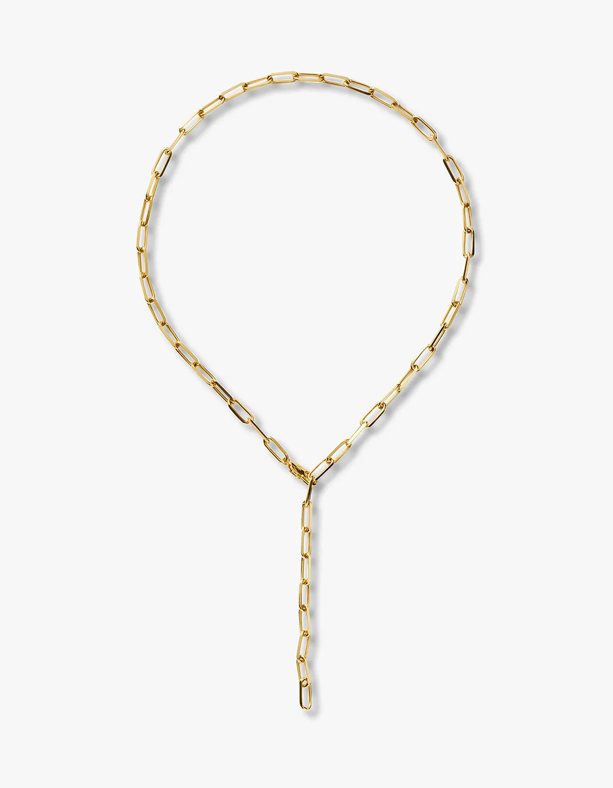 Mini Paperclip Necklace - Gold