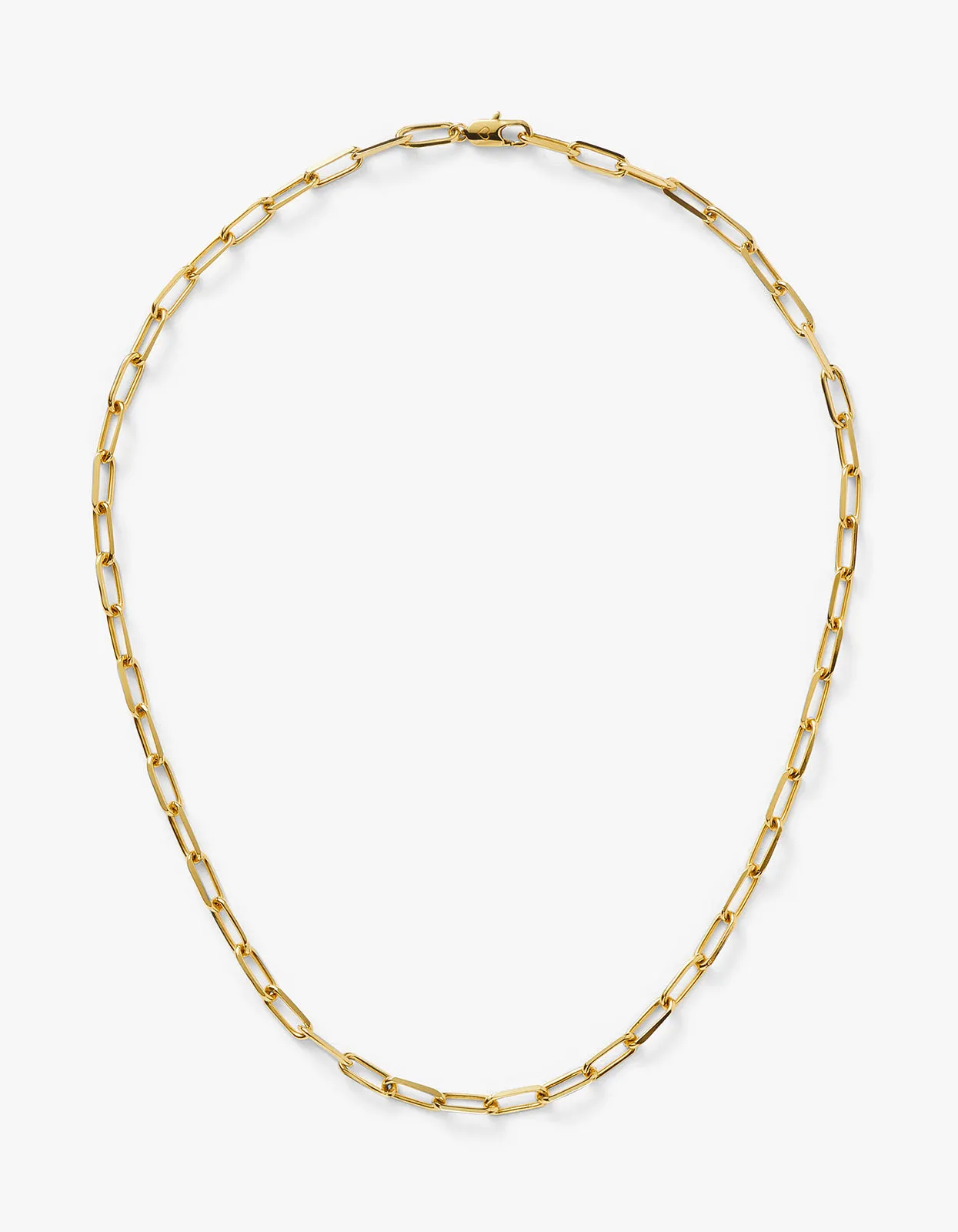 Mini Paperclip Necklace - Gold