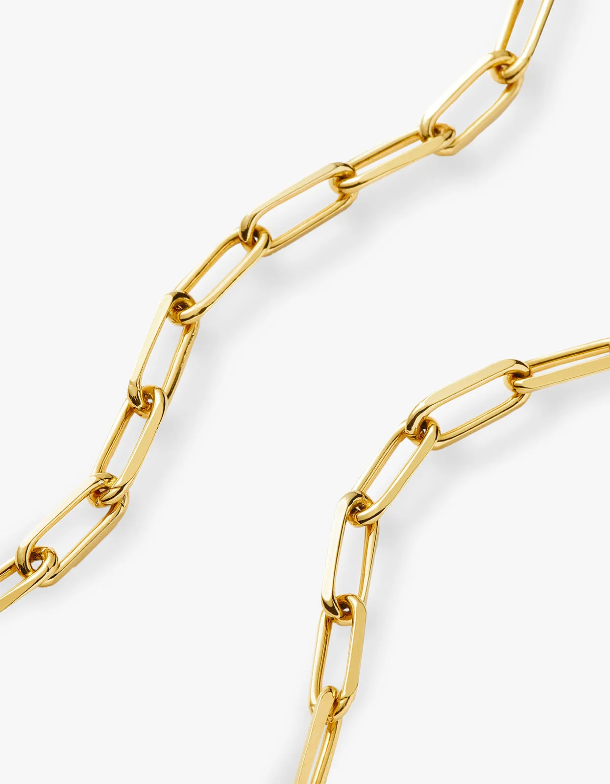 Mini Paperclip Necklace - Gold