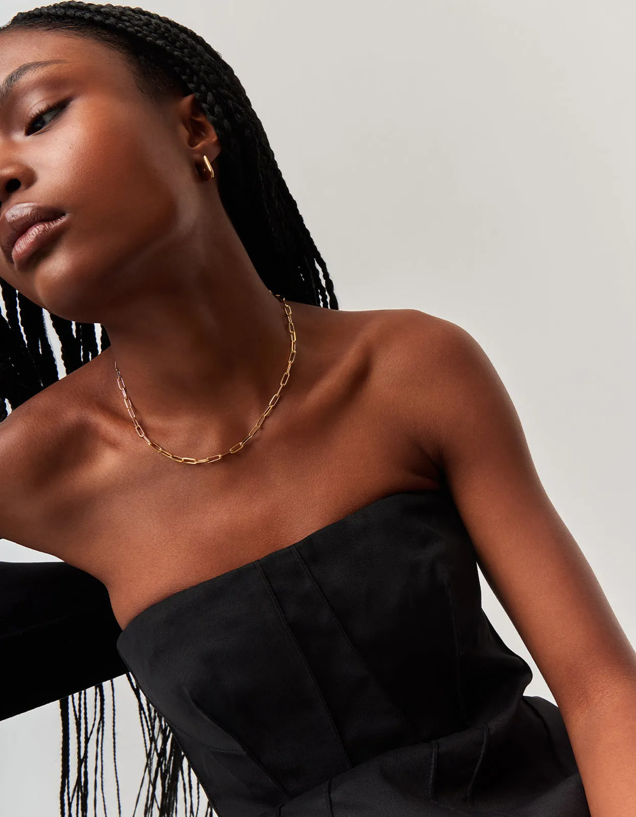 Mini Paperclip Necklace - Gold