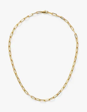 Mini Paperclip Necklace - Gold