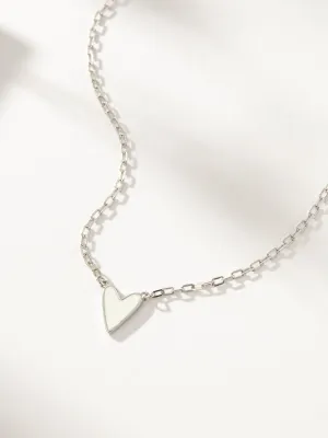 Mini White Heart Necklace