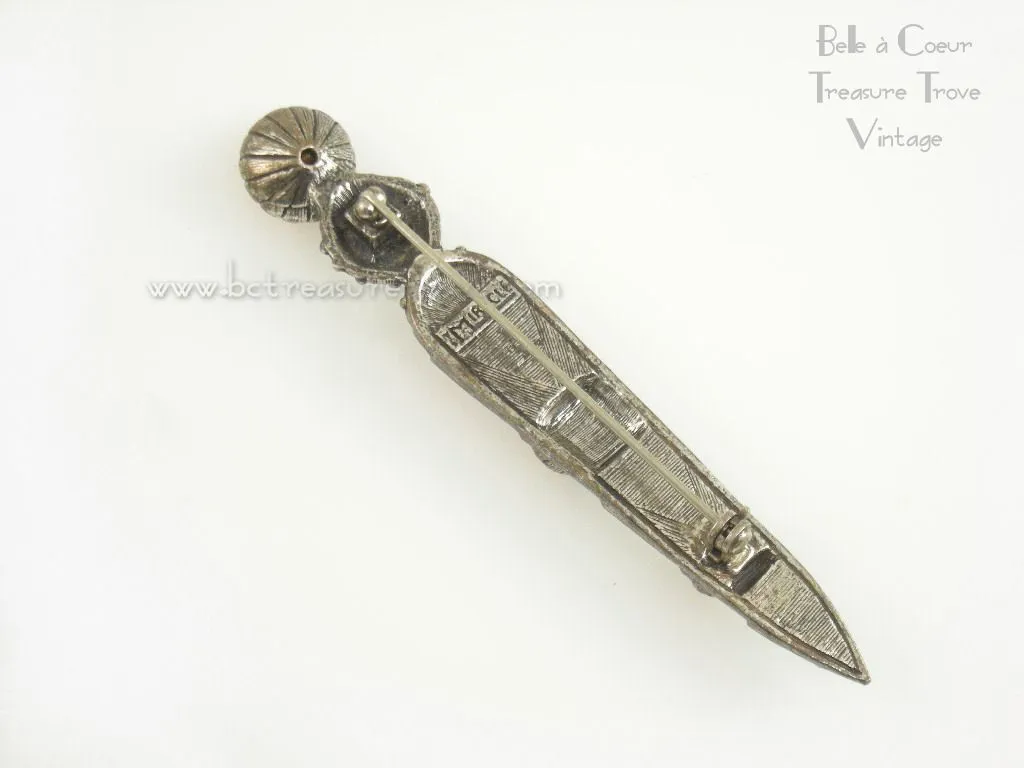 Miracle Scottish Dirk or Dagger Vintage Brooch Pin