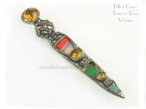 Miracle Scottish Dirk or Dagger Vintage Brooch Pin