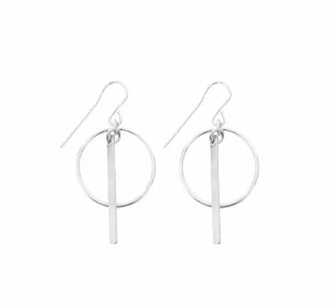 Misuzi Ring and Bar Earrings Silver