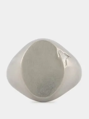 Modernist Silver Signet Ring