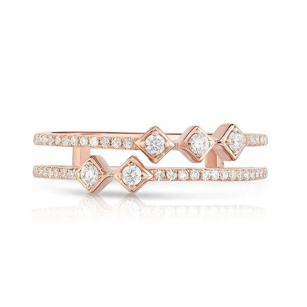 Moissanite Engagement Ring Yellow Thin Gold Stacking Ring Promise Matching Band Infinity Women Wedding Band anniversary Gift