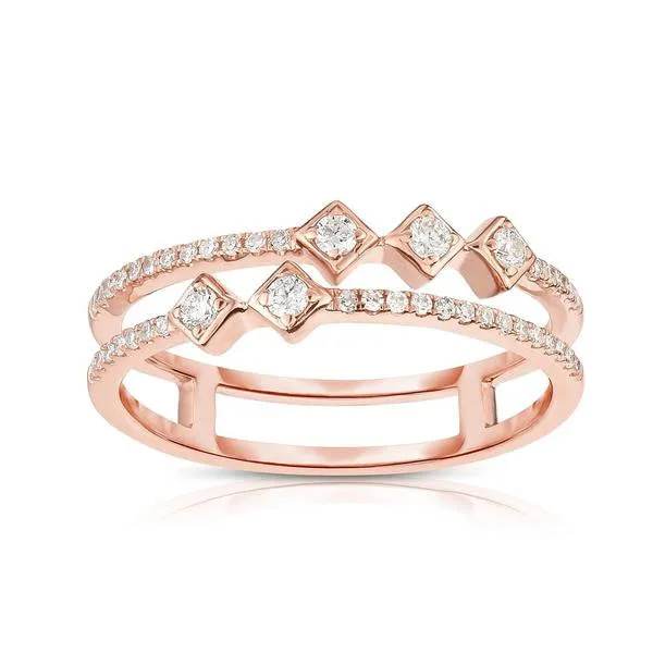 Moissanite Engagement Ring Yellow Thin Gold Stacking Ring Promise Matching Band Infinity Women Wedding Band anniversary Gift