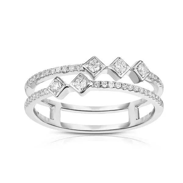 Moissanite Engagement Ring Yellow Thin Gold Stacking Ring Promise Matching Band Infinity Women Wedding Band anniversary Gift