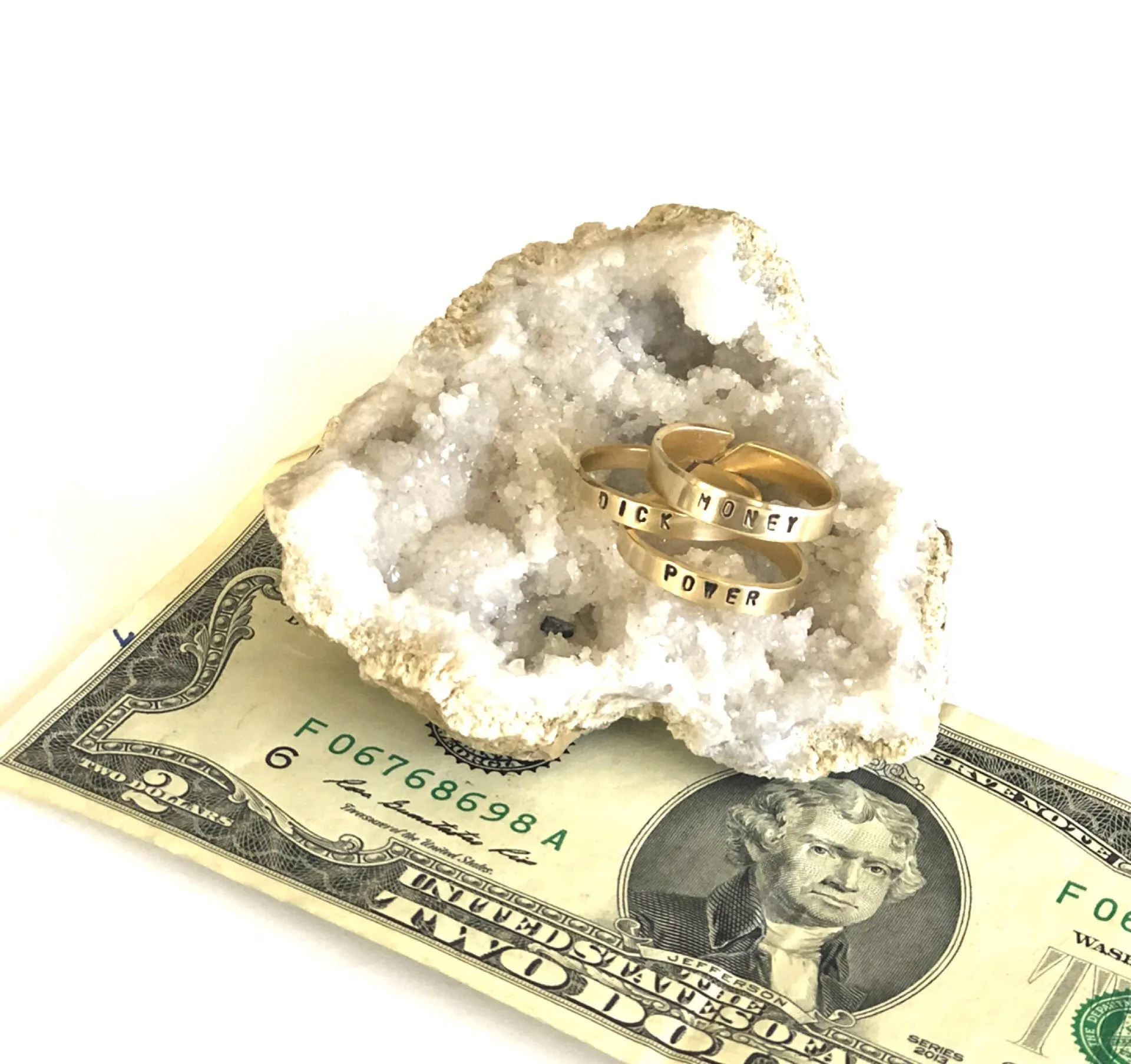 Money, Dick, Power Triple Stack Ring