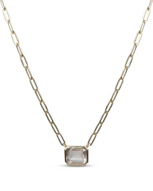 Morganite Paperclip Necklace