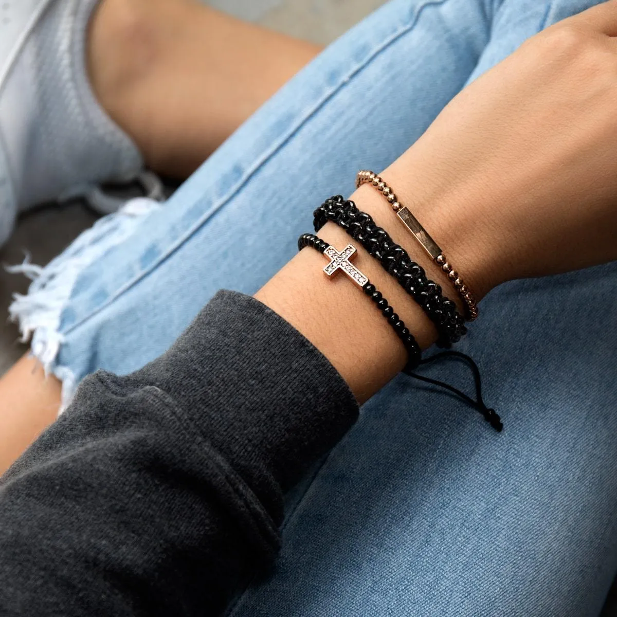 Mountain Gorilla Links | Mini Kismet Bracelet | Black x Gunmetal