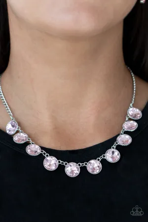 Mystical Majesty - Pink - Gem Paparazzi Short Necklace