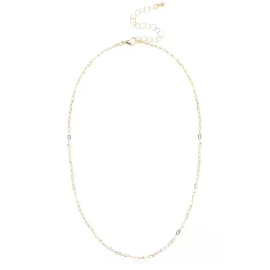 Natalia Micro Paperclip Chain Charm Necklace Base
