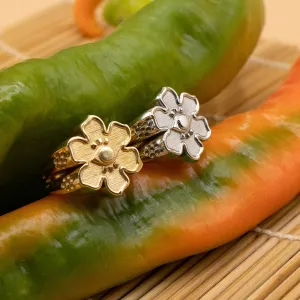 NUNCHI Eye Mugunghwa Signet Ring - Gold