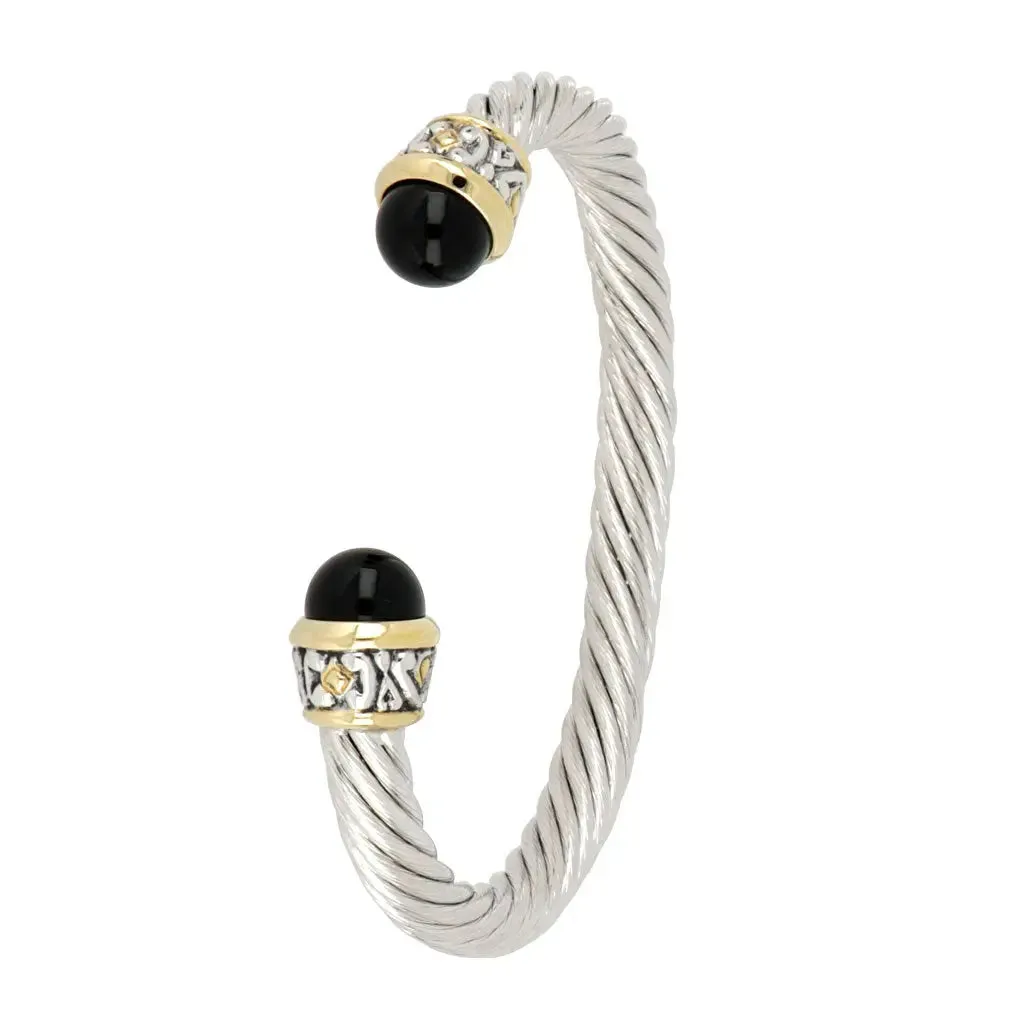 Ocean Images Collection - Large Pearl Wire Cuff Bracelet