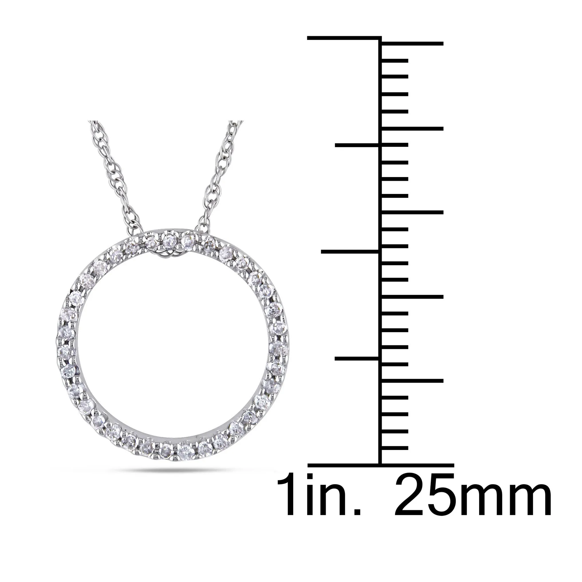 Open Circle Diamond Pendant