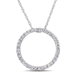 Open Circle Diamond Pendant