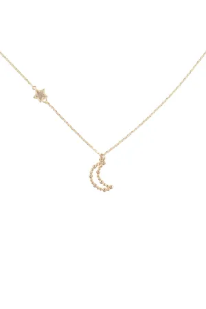 OPEN CRESCENT MOON NECKLACE