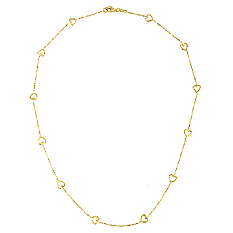 Open Heart Station Necklace
