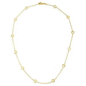 Open Heart Station Necklace