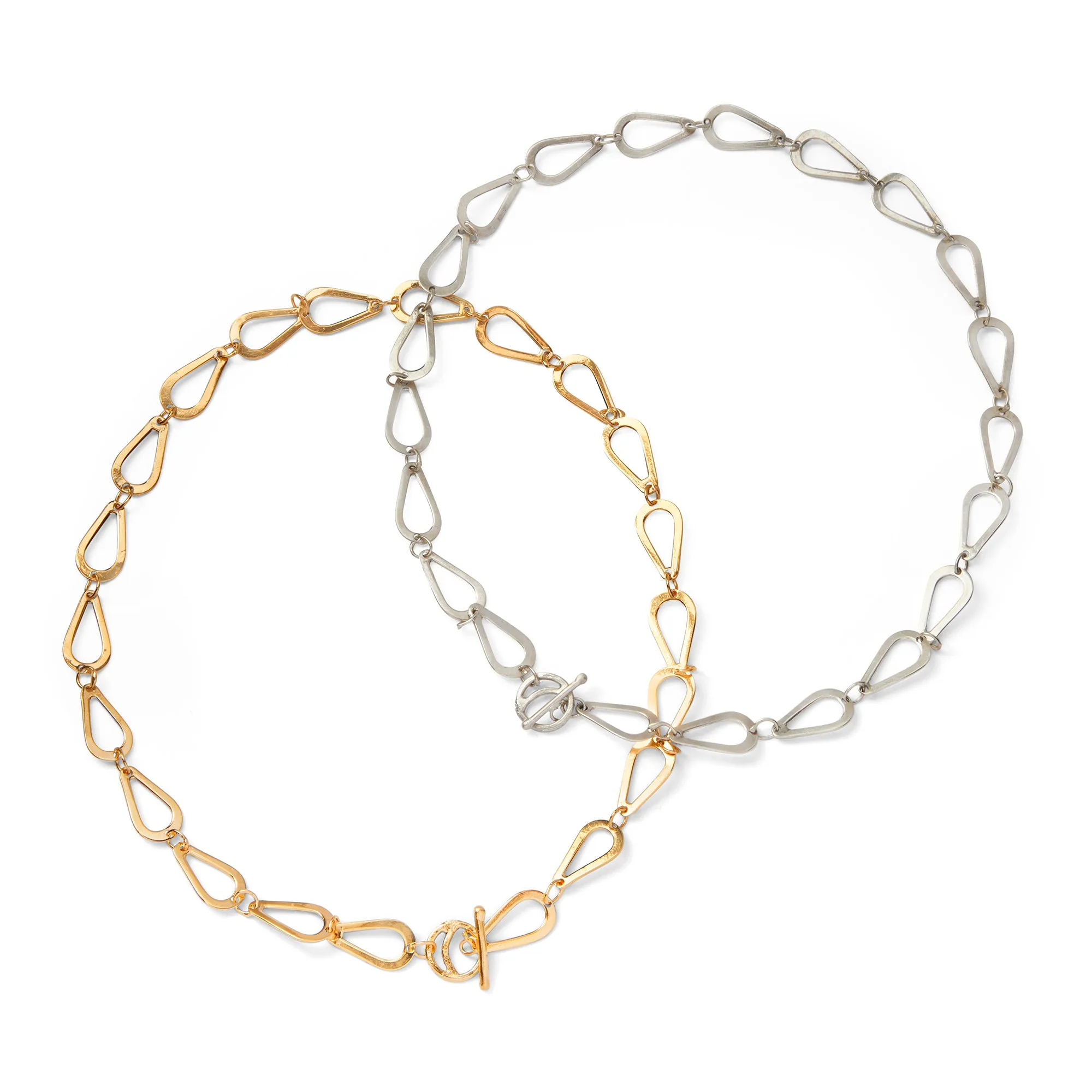Open Petal Link Necklace