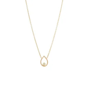 Open Tear Princess Diamond Necklace