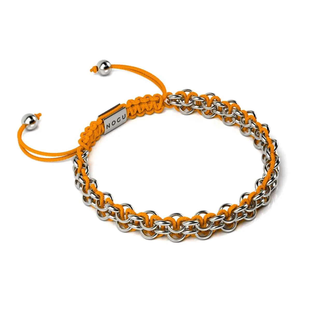 Orangutan Links | Mini Kismet Bracelet | Orange x Silver