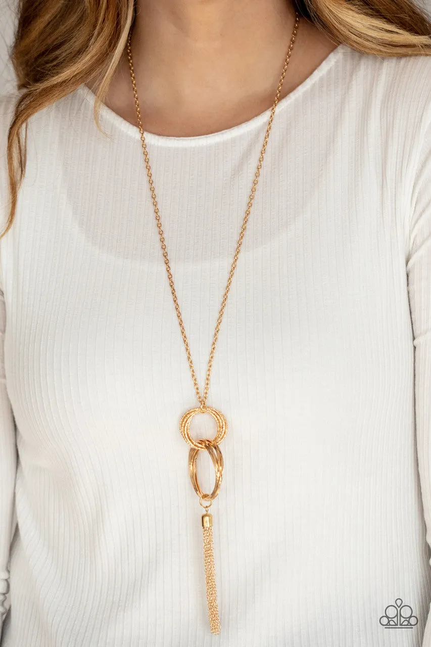 Orbiting Splendor Gold Paparazzi Necklace