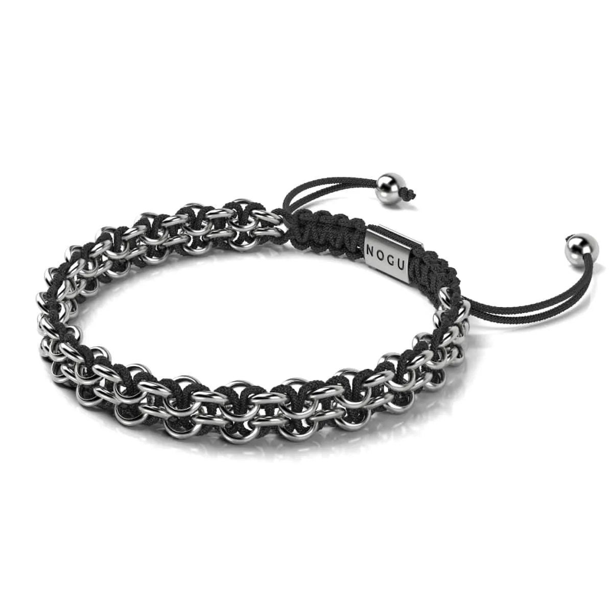 Panda Links | Mini Kismet Bracelet | Black x Silver