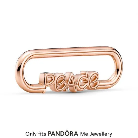 Pandora Me Rose Gold Peace Script Word Link