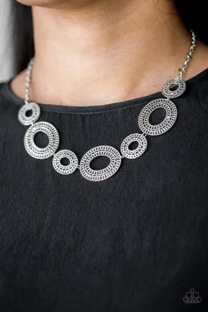 Paparazzi Basically Baltic - Silver Necklace