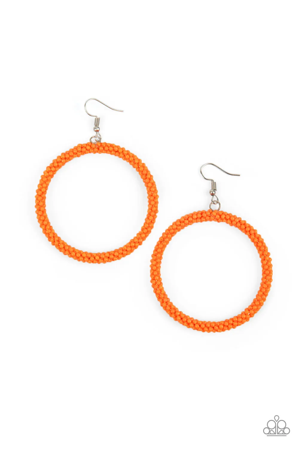 Paparazzi Beauty and the BEACH - Orange Seed Bead Earrings