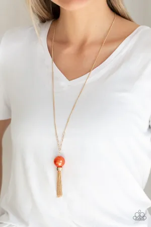 Paparazzi - Belle of the BALLROOM - Orange Necklace