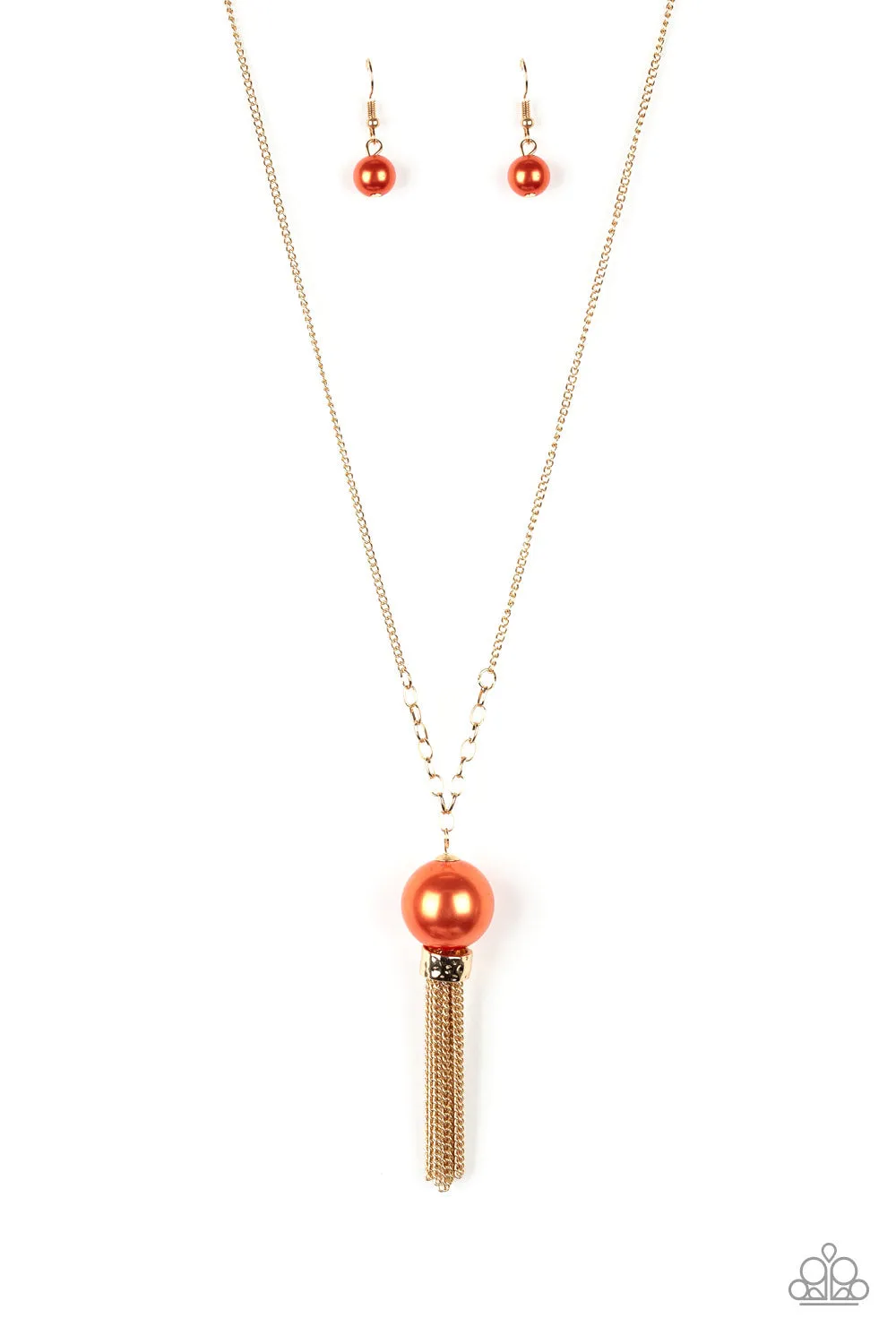 Paparazzi - Belle of the BALLROOM - Orange Necklace