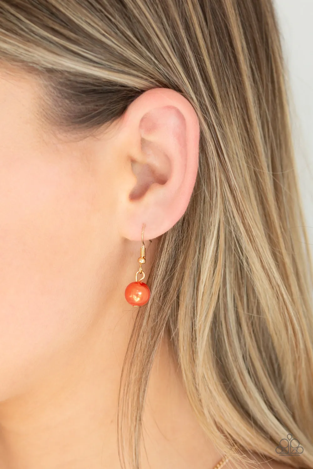 Paparazzi - Belle of the BALLROOM - Orange Necklace
