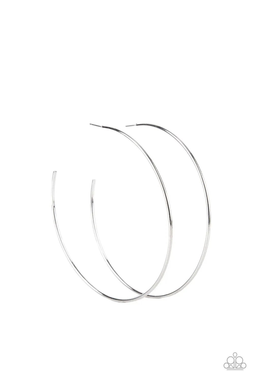 Paparazzi Colossal Couture - Silver Hoop Earrings