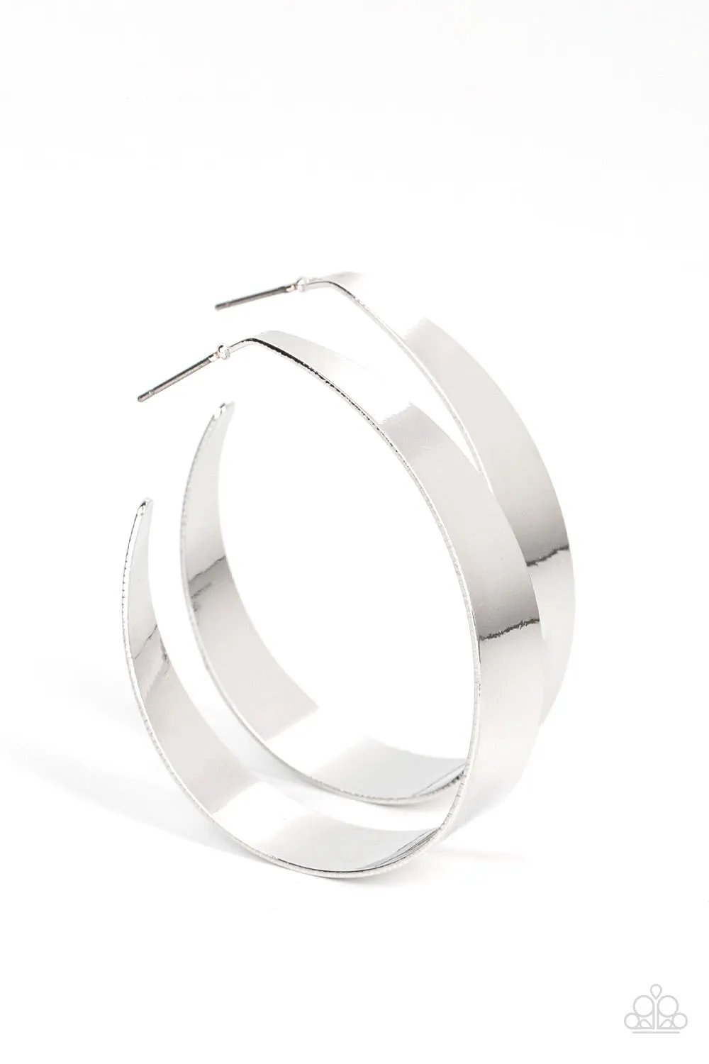 Paparazzi Flat Out Fashionable - Silver Earring