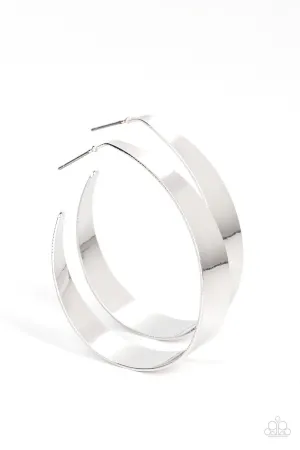 Paparazzi Flat Out Fashionable - Silver Earring