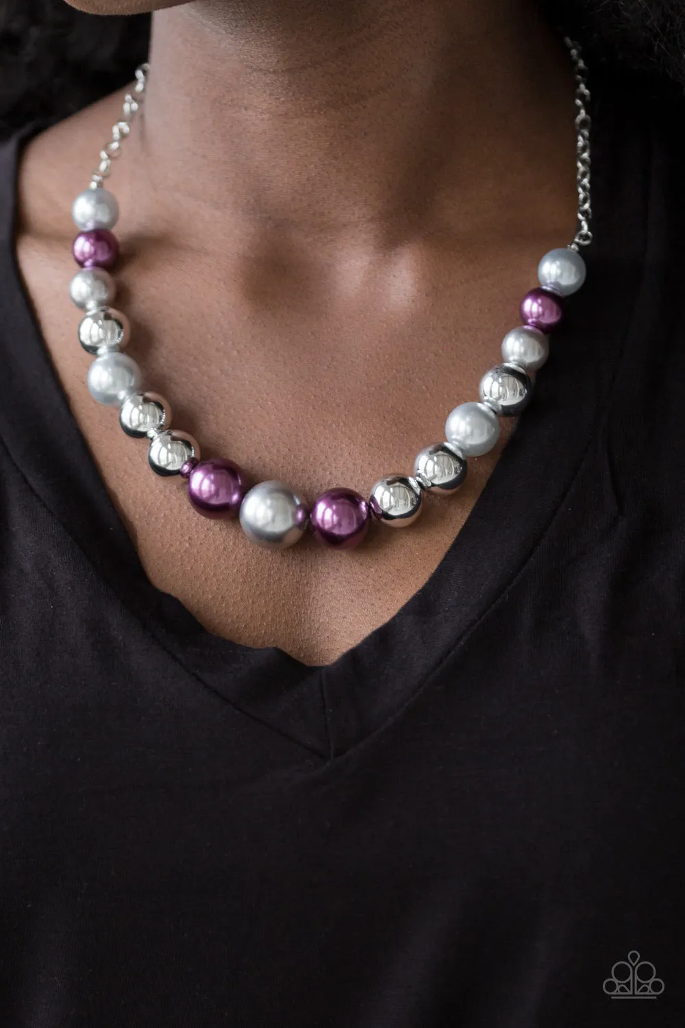 Paparazzi - Take Note - Multi Purple Necklace