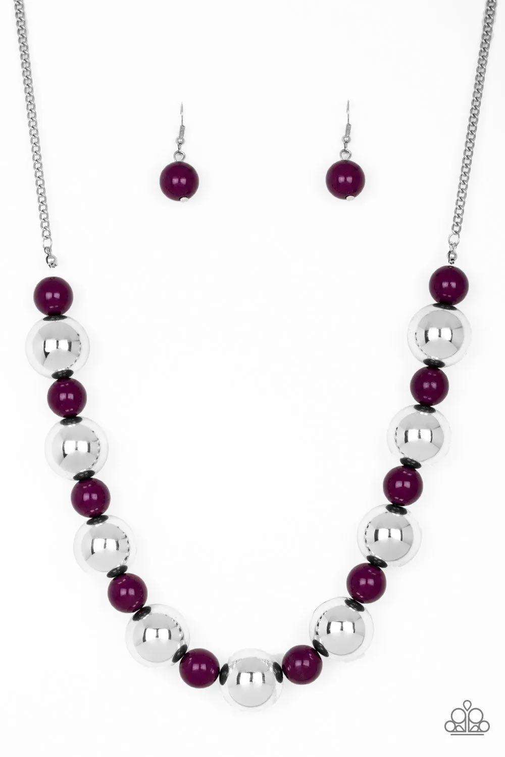 Paparazzi - Top Pop - Purple Necklace