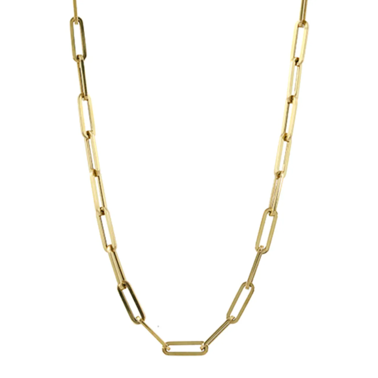 Paperclip 18K Yellow Gold Extra Large Link Chain Necklace